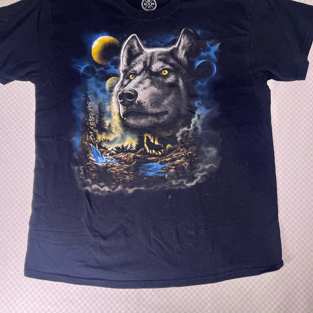 DOM Wolf‎ Crewneck Graphic T-Shirt Men’s Size Large